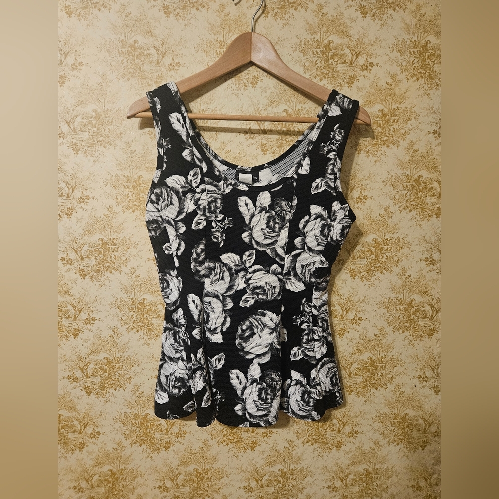Lrg black and white tank Say Anything